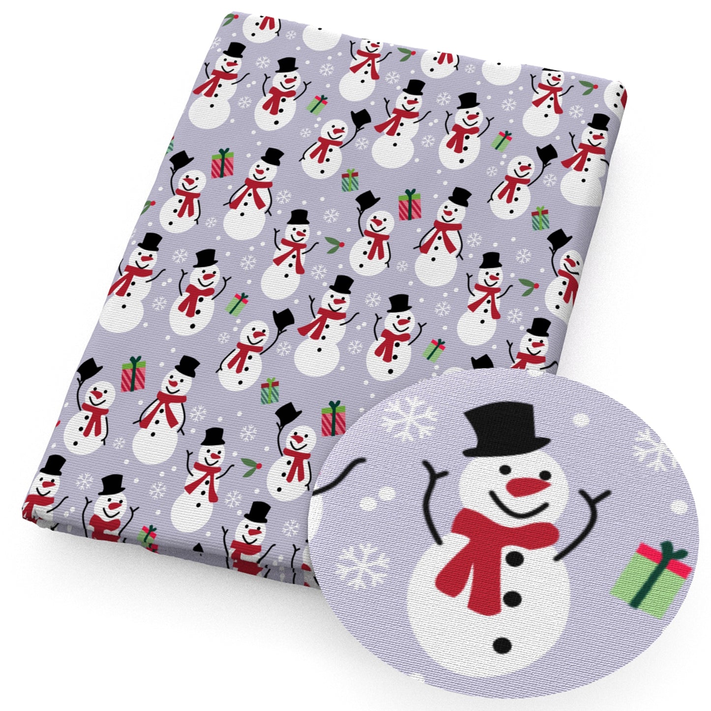 snowman presentgift snowflakesnow fabric
