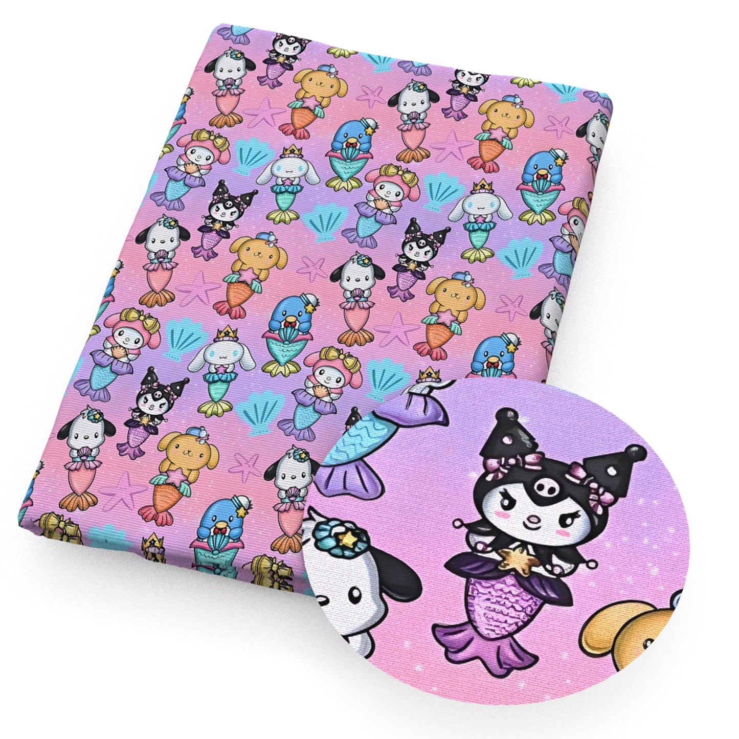 star starfish shell cartoon fabric