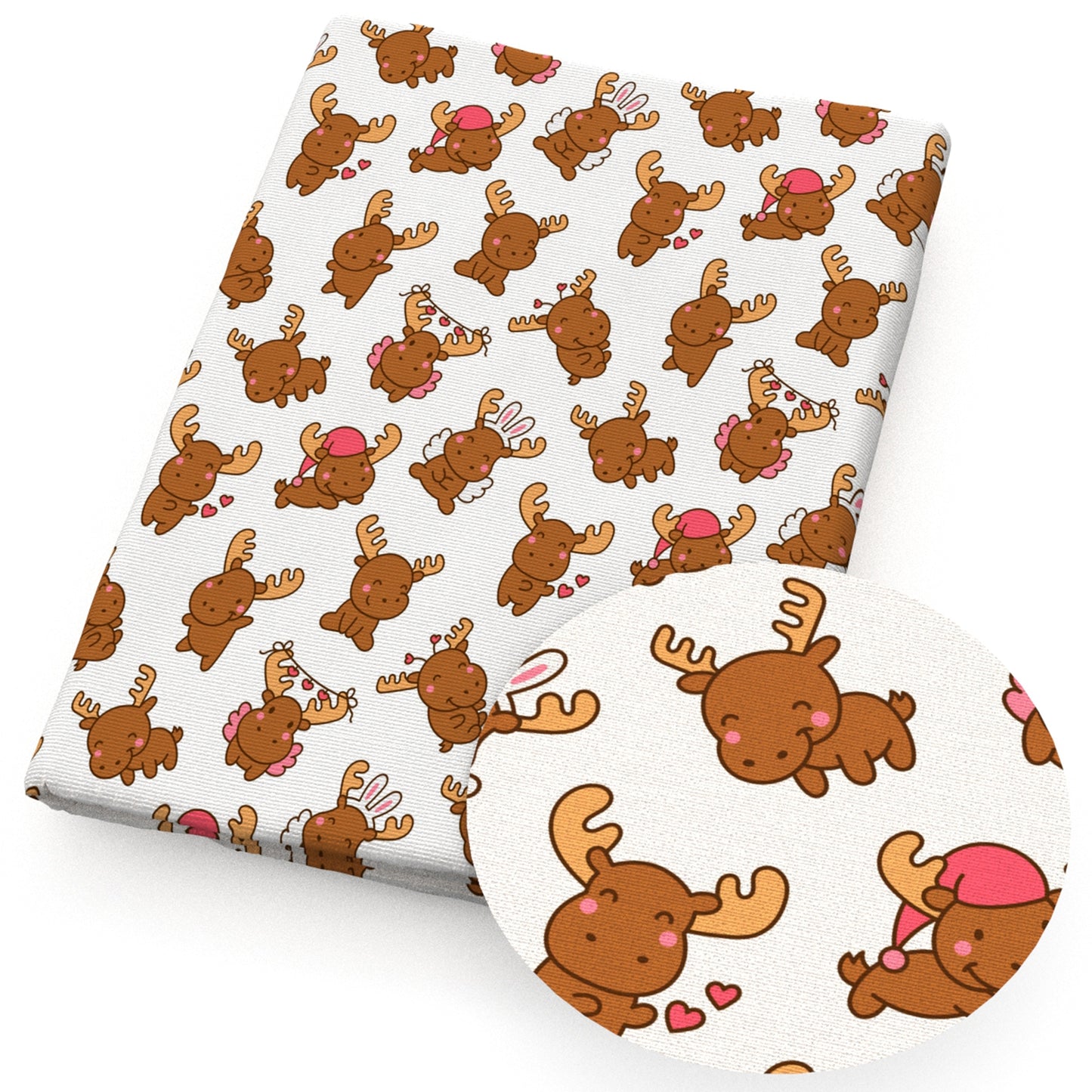 christmas day reindeer giraffe fabric