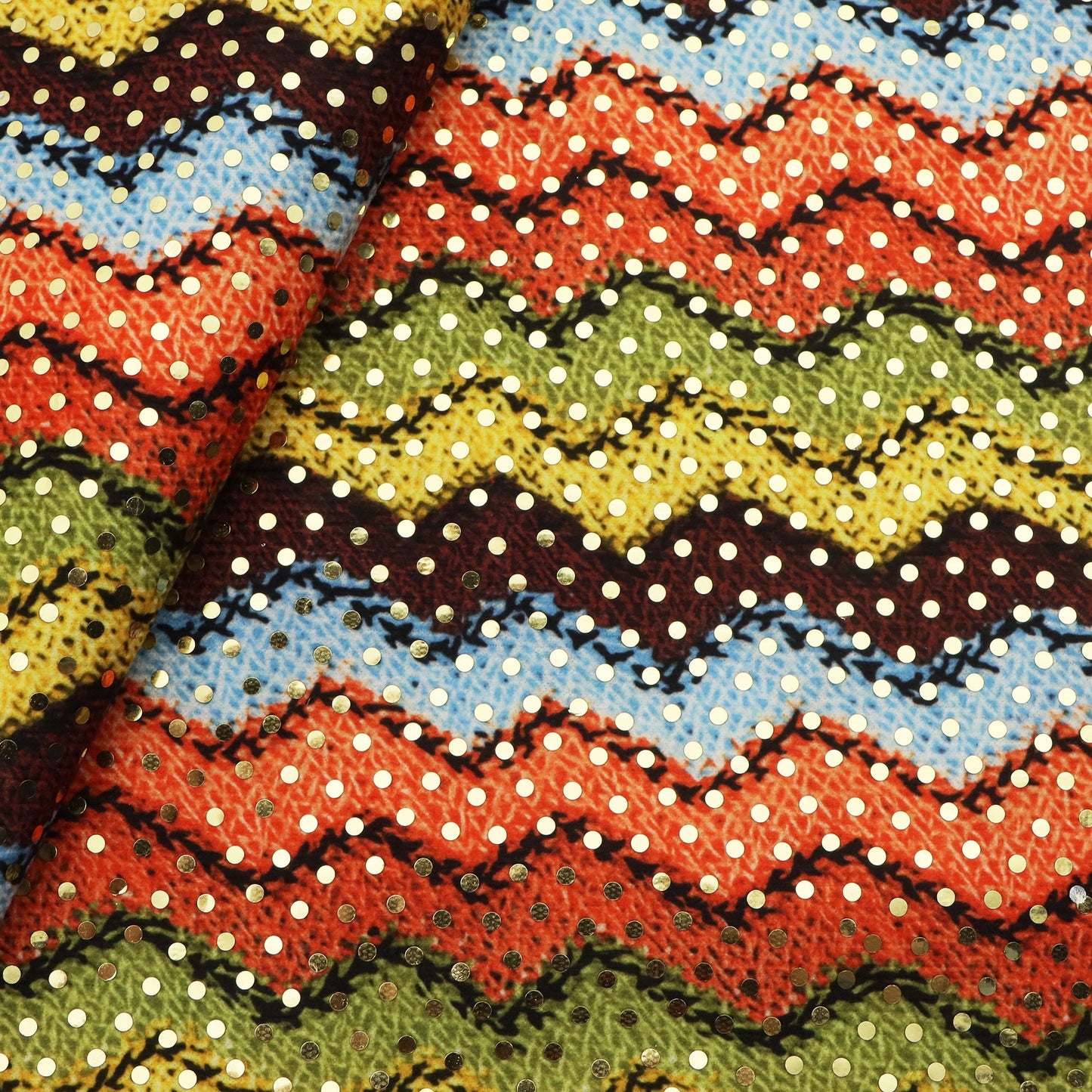 1pc wave Sequins Velvet Fabric - 59x19.68inch(150x50cm) 100%Polyester Material, High Density for DIY Crafts - Hand Wash Only Precut Fabric