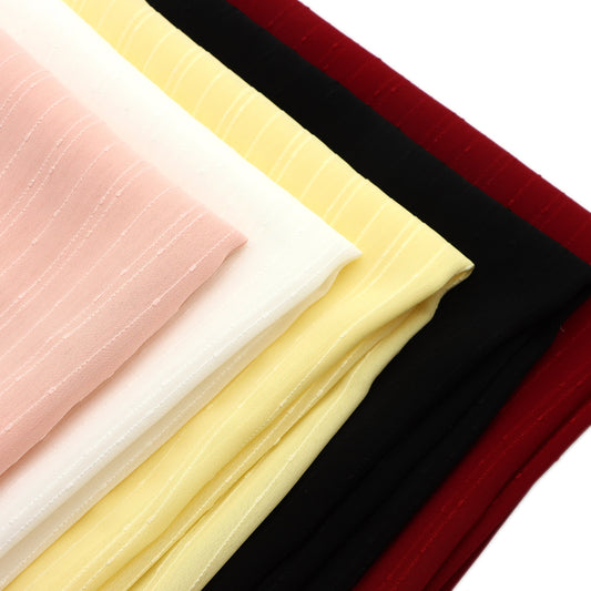 1Pc solid stripe Printed Premium Chiffon Fabric - 59x19.68inch(150x50cm) Pre-cut Fabric,Perfect for DIY Sewing,Bags,Party Decor, Tablecloths, Gift Wrapping,Cushions & Furniture Covers