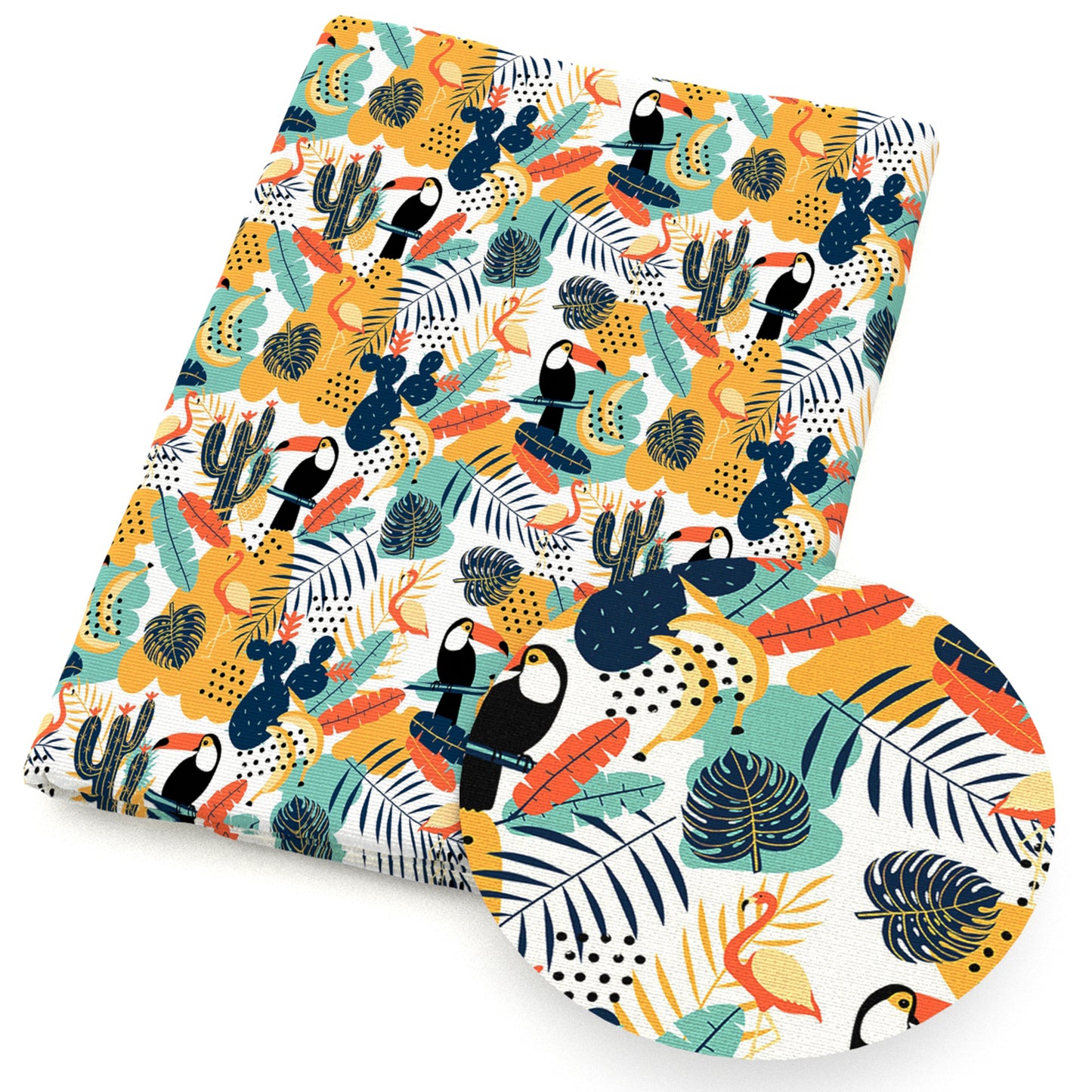 bird palm trees leaf leaves tree fabric