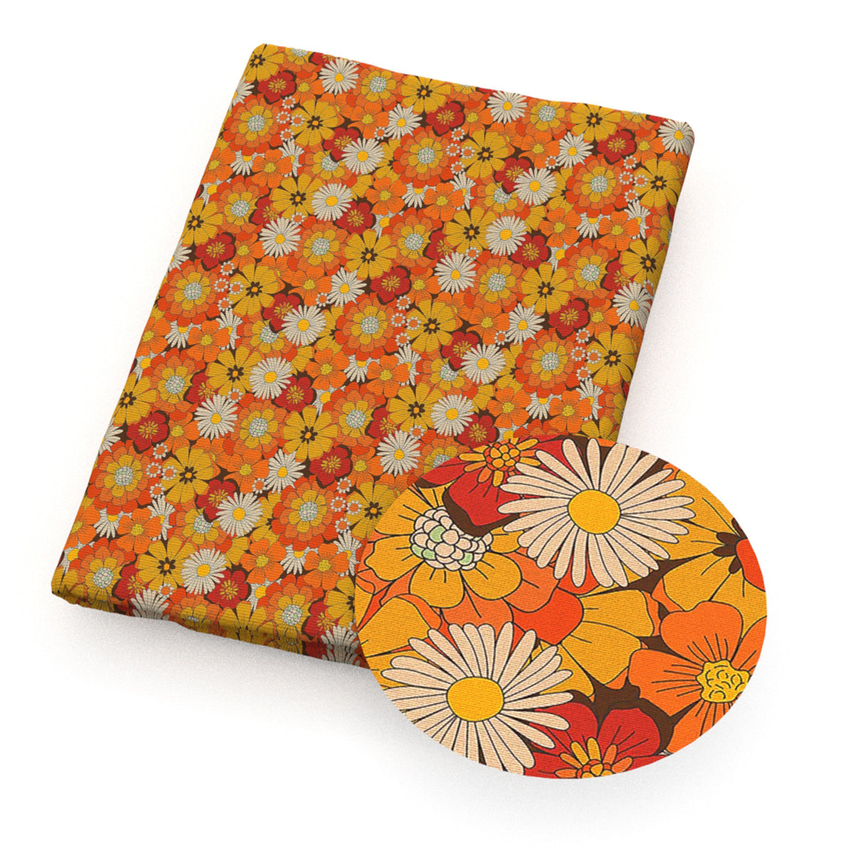 flowerfloral fallautumn daisy fabric