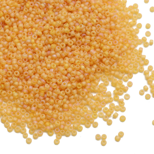 20g/0.7oz 2mm Miyuki Seed Beads Frosted Solid Color Loose Spacer Beads with Hole for Jewelry Making DIY Bracelet Necklace Chain Earrings Charm Bangle Decors Craft Accessories