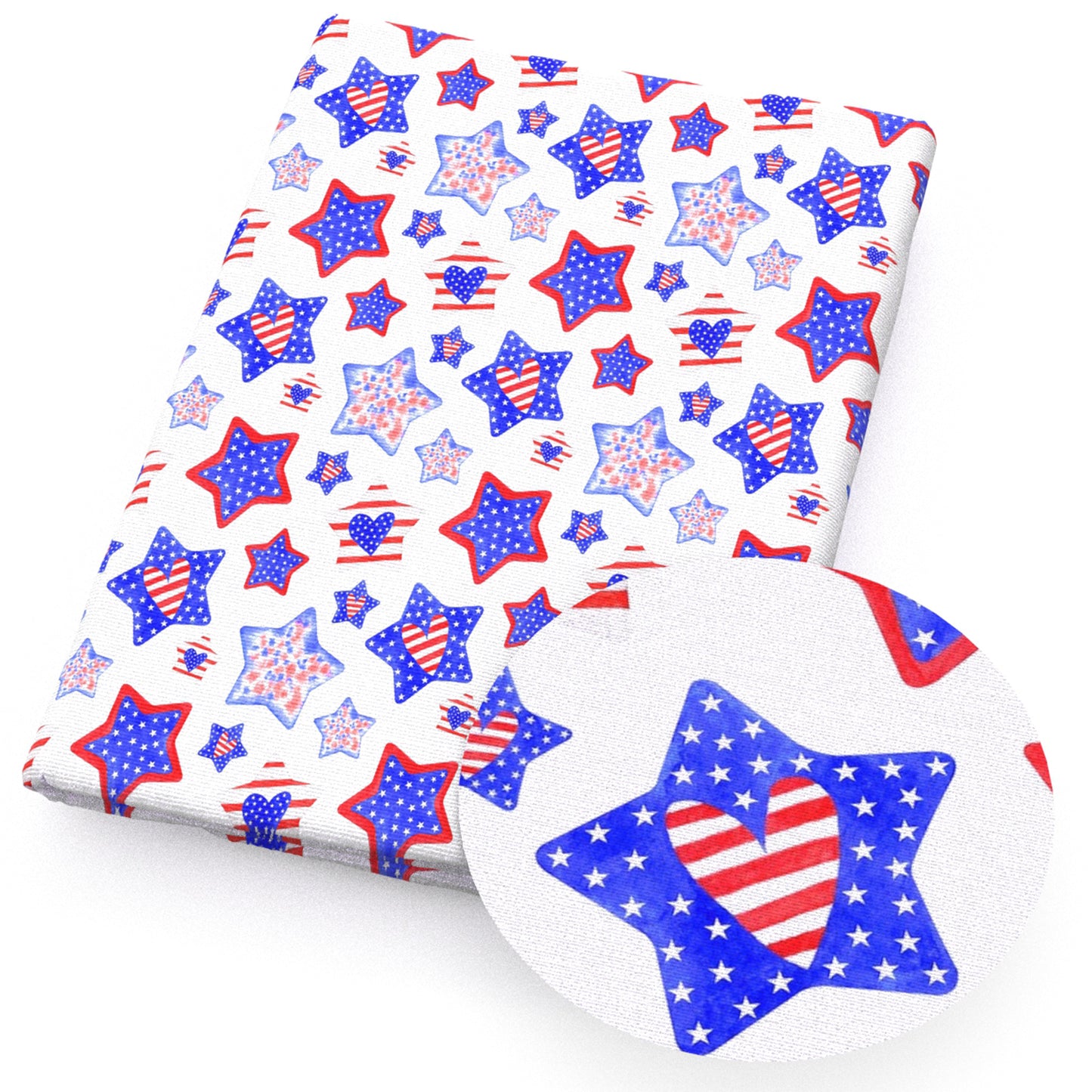 4th of july independence day star starfish heart love fabric