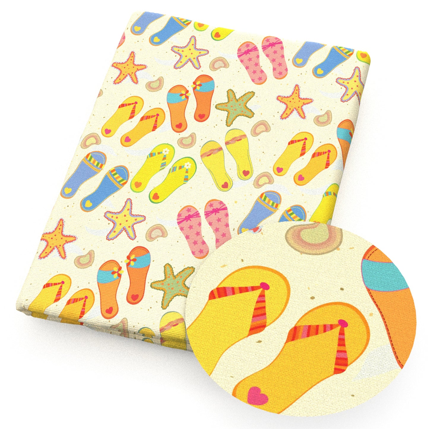 4Pc/set 7.87x7.87inch/19.68x17.7inch Beach series Precut Quilting Fabric Fat Quarter Fabric Bundle, Polyester Quilting Squares for Patchwork, DIY Crafts Projects, DIY Wallet Making