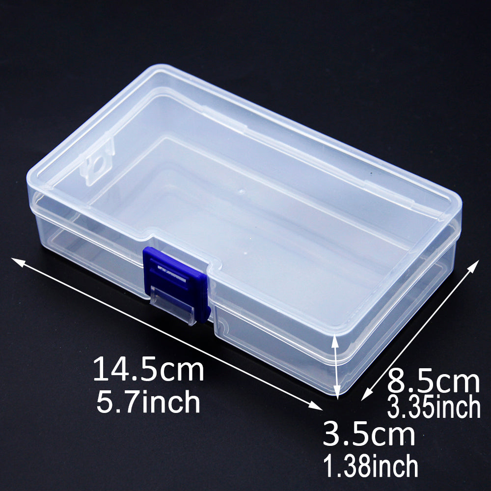 1Pc, Versatile Small Transparent Plastic Flip Cover Storage Box For Jewelry, Hardware Parts, Collecting Small Items, Beads Stationery, DIY Crafts Accessories, Fishing Tackle Box, Home Organization - Jewelry Making Display & Packaging Supplies