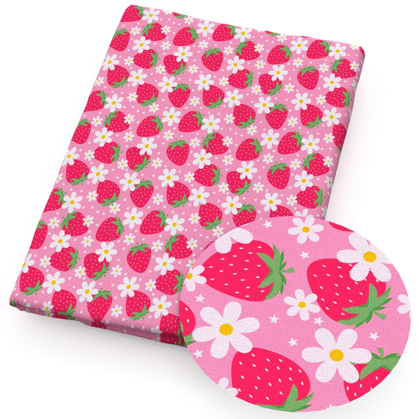 strawberry fruit flowerfloral pink series fabric