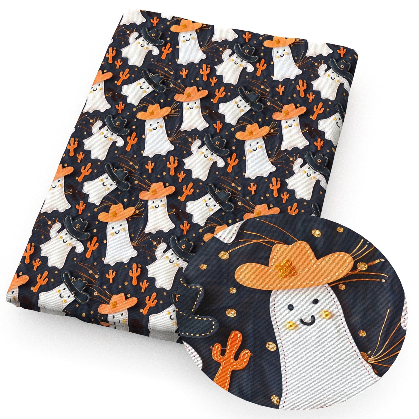 imitation embroidery series halloween skull ghost skeleton bones the cactus fabric