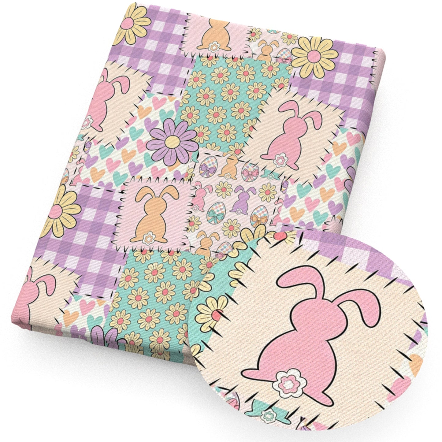 rabbit bunny easter bunny flowerfloral heart love fabric