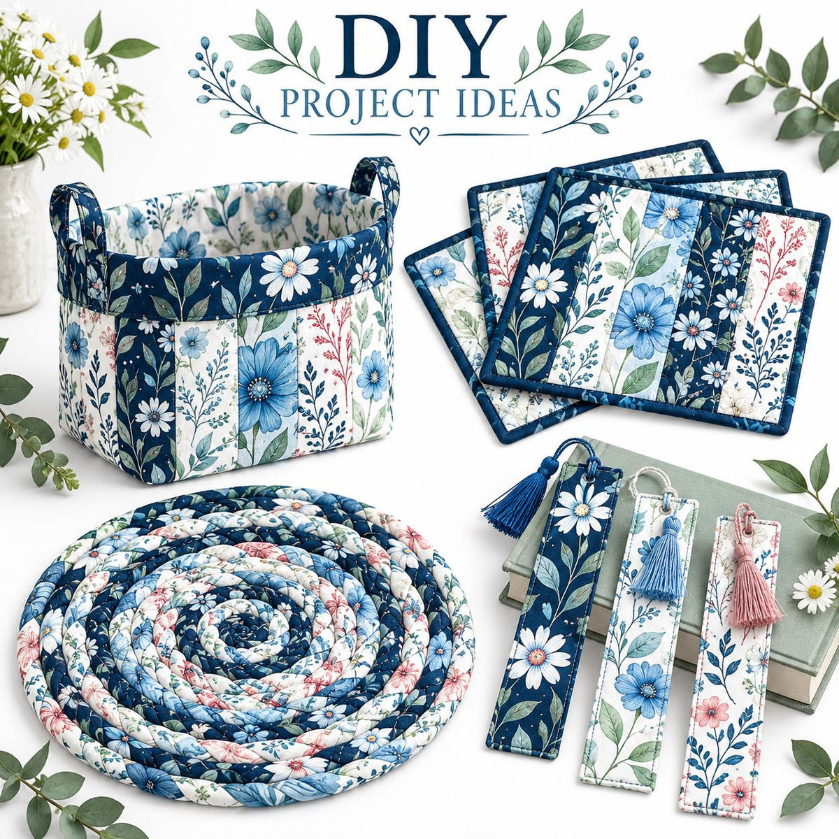 10pcs Vintage Floral Pattern Jelly Roll Fabric Strips 2.5X19.7inch Pre-Cut 100% Polyester For Patchwork Quilts, Table Runners, Placemats, Tote Bags, Storage Pouches, Makeup Bags, Coasters, Quilt Blocks & Binding