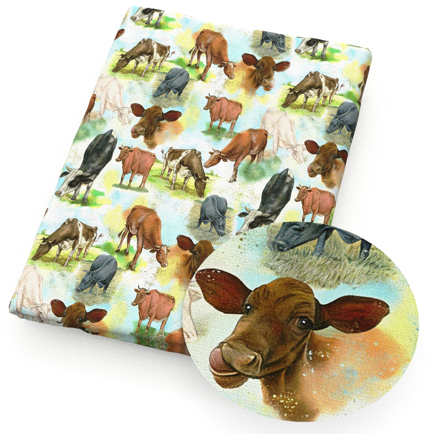 cow farm fabric