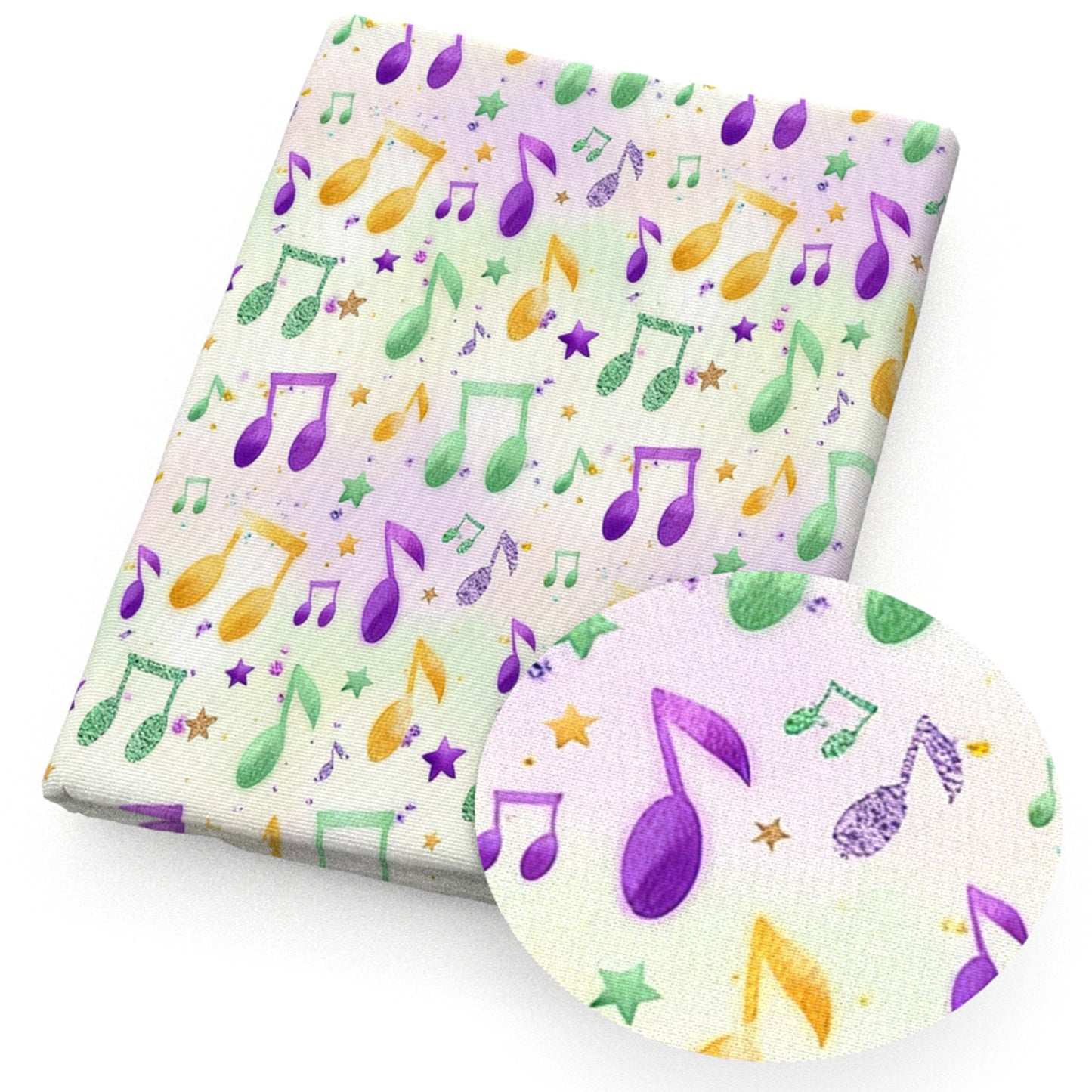 music notes star starfish fabric