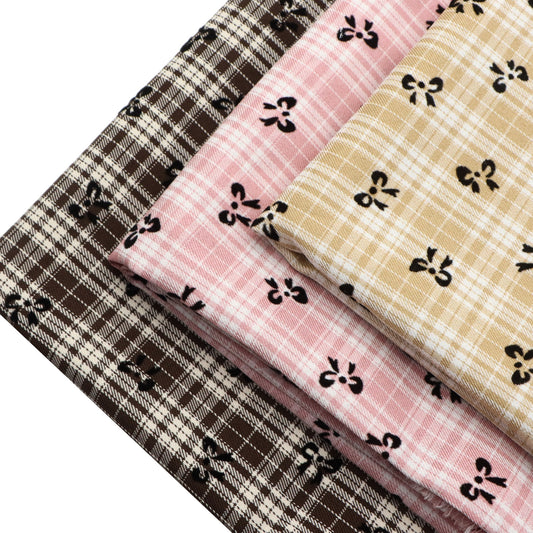 1Pc Bowknot plaid 100%polyester Fabric - 59x19.68inch(150x50cm) Soft & Durable Polyester Material, Pre-Cut for DIY Sofa Covers & Handmade Projects