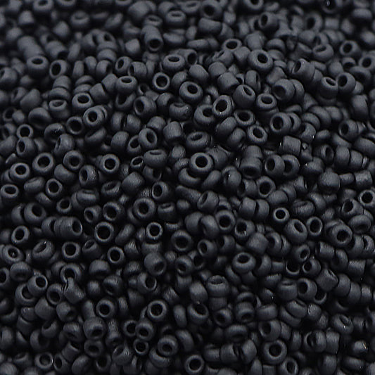 10g/pack Black Series 15/0 Miyuki Seed Beads Plain Solid Color Loose Spacer Acrylic Beads with Hole for Jewelry Making DIY Bracelet Necklace Chain Earrings Charm Bangle Decors Craft Accessories