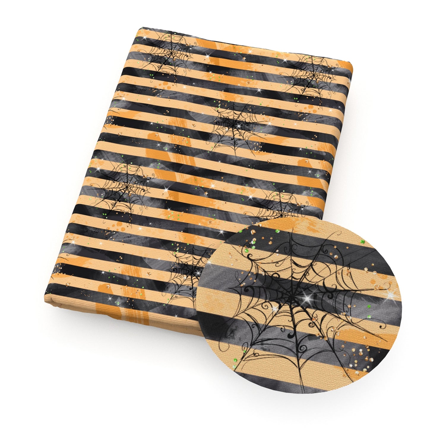 stripe halloween spiderspider web fabric