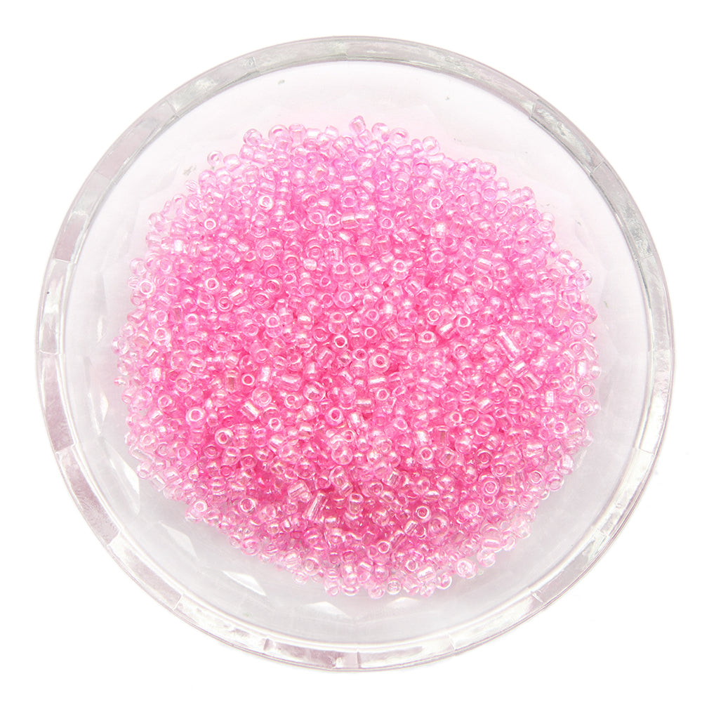 10g/pack Vibrant Colorful Miyuki Seed Beads Transparent Plain Solid Color Loose Spacer Acrylic Beads with Hole for Jewelry Making DIY Bracelet Necklace Chain Earrings Charm Bangle Decors Craft Accessories