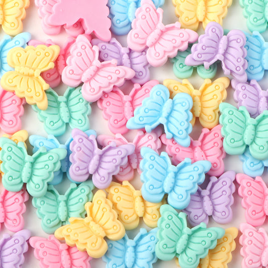 10Pcs Butterfly Flatback Cabochons, Faux Kawaii 3d Cabochon Charms Resin for DIY Hair Clips, Headbands, Phone Cases, Scrapbooking, and Jewelry Making