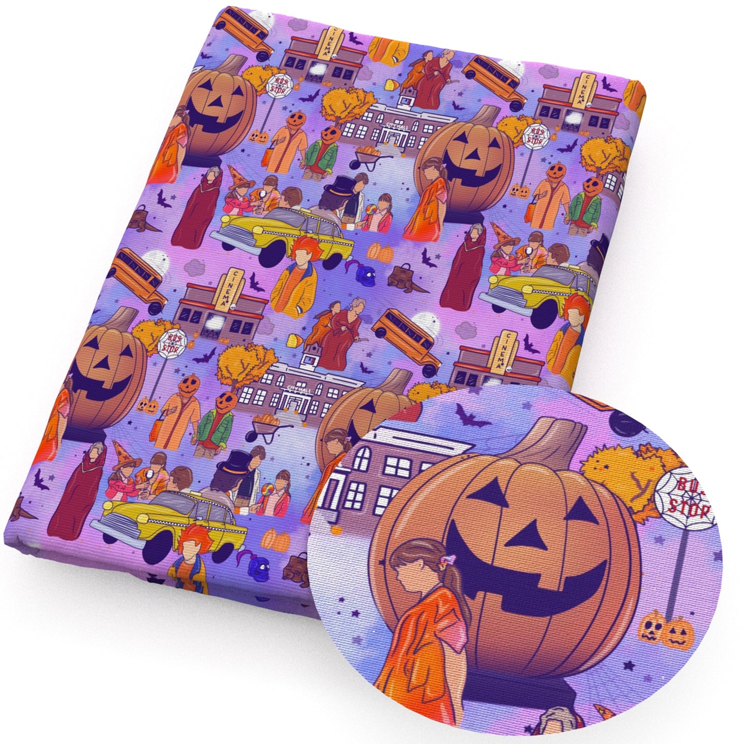 halloween pumpkin fabric