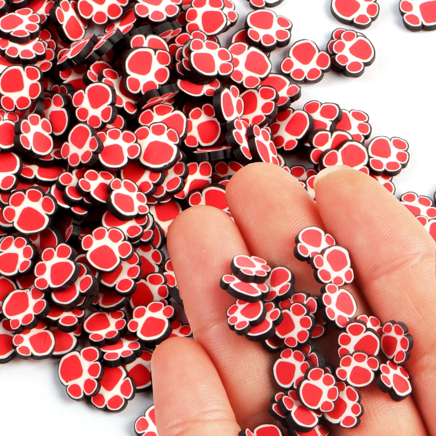 10g Animals Footprint Nail Art Polymer Clay Slices-Unscented,Vibrant Dog Bear Slime Charms for Lip Gloss Making, Resin, and Nail Art Decorations - Perfect for DIY Crafts and Creative Projects