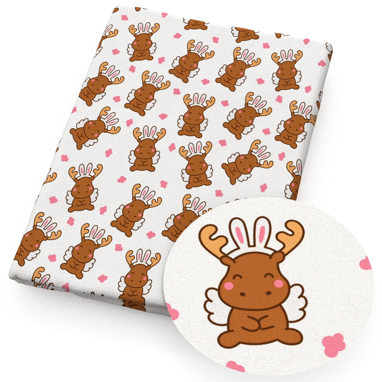 christmas day reindeer giraffe fabric