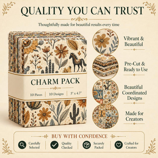 10pcs Charm Pack Set Pink Flower Pattern Vintage Style Pattern Handmade DIY with Rich Color and Texture Elements 100% Polyester Patchwork in 10 Design Styles Suitable for Patchwork DIY Craft Projects DIY Wallet Making Gift Giving Bag Making Mother's Day G