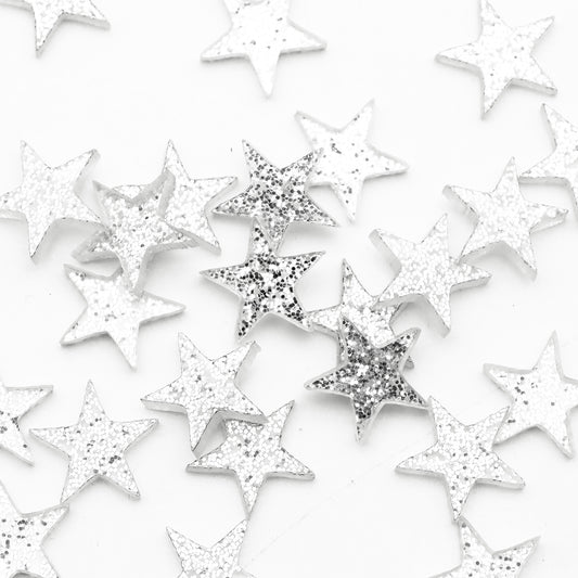 Resin Flat Back Charms Beads,5pcs Glitter Star Shape Resin Cabochons for DIY Crafts, Scrapbooking, Jewelry Making