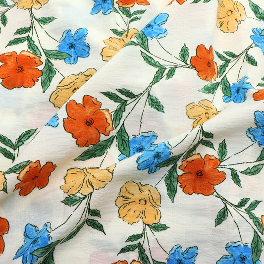 1Pc flower Wrinkles Texture Fabric - 59x19.68inch(150x50cm) 100%polyester Pre-cut Fabric,Perfect for DIY Sewing,Bags,Party Decor, Tablecloths, Gift Wrapping,Cushions & Furniture Covers