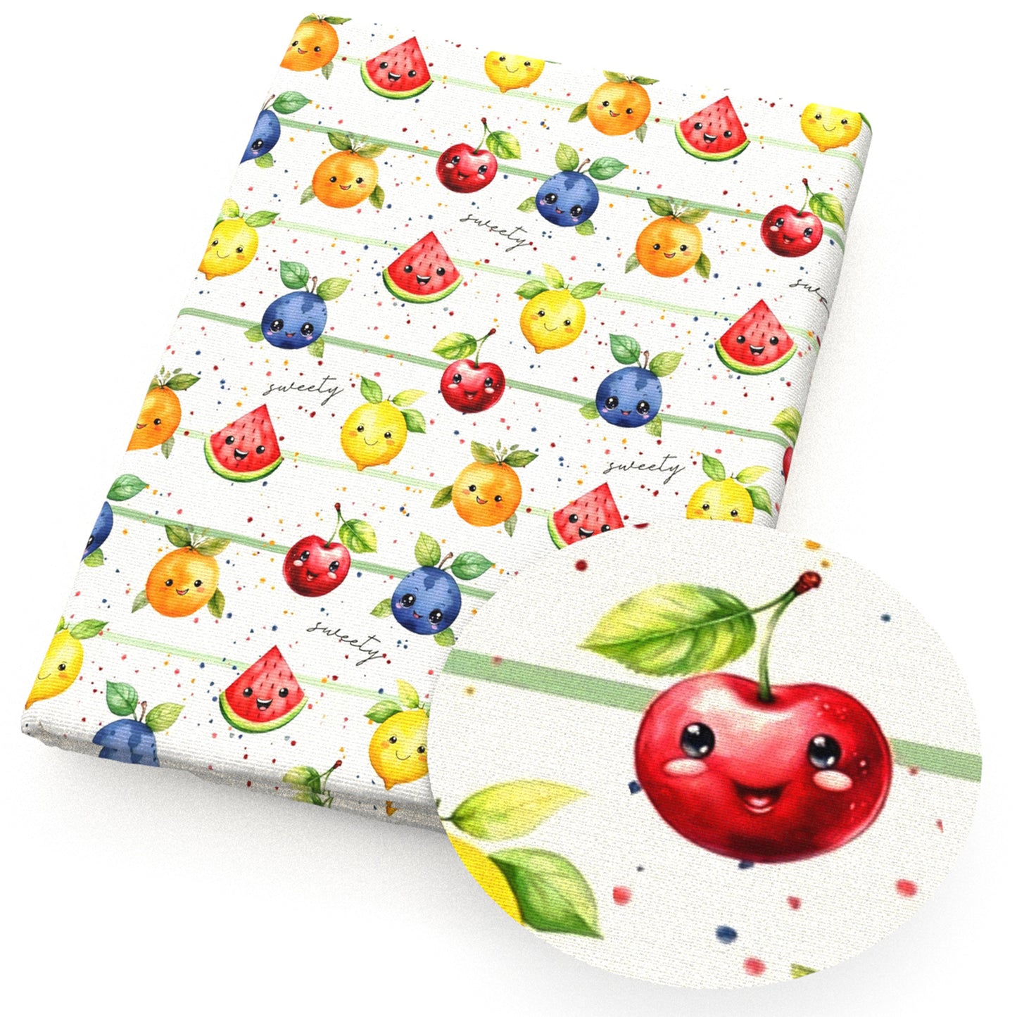 cherry lemon watermelon blueberry orange fabric