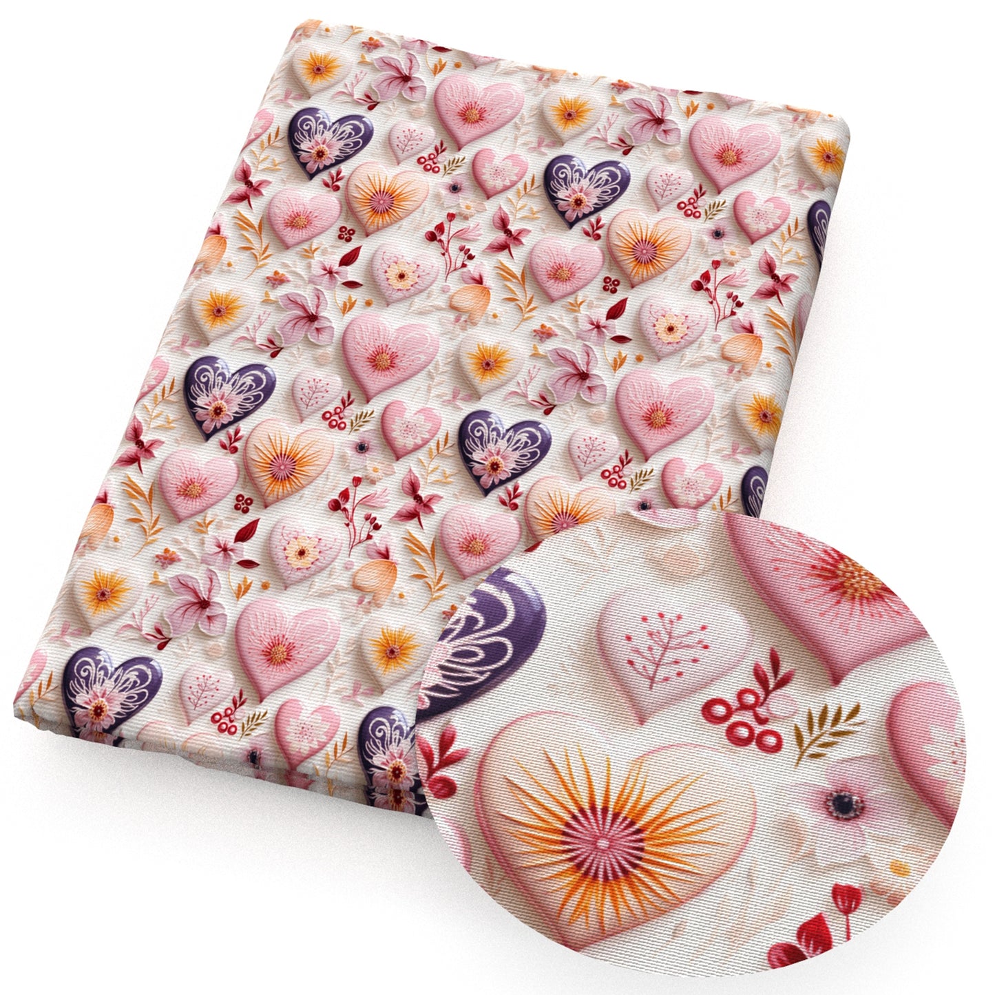 heart love fabric
