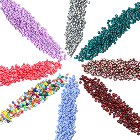 10g/pack 8/0 Paint Miyuki Seed Beads Metallic Frosted Plain Solid Color Loose Spacer Acrylic Beads with Hole for Jewelry Making DIY Bracelet Necklace Chain Earrings Charm Bangle Decors Craft Accessories