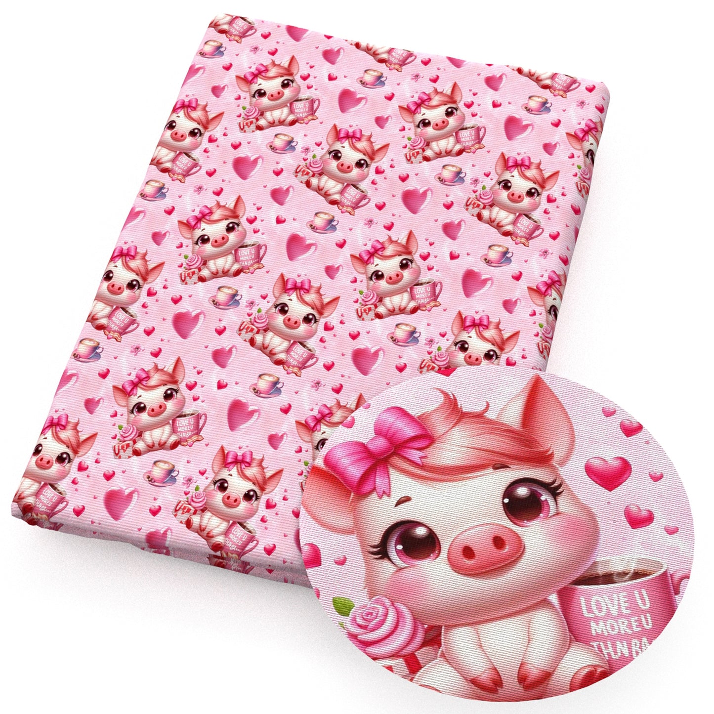 valentine's day heart love fabric