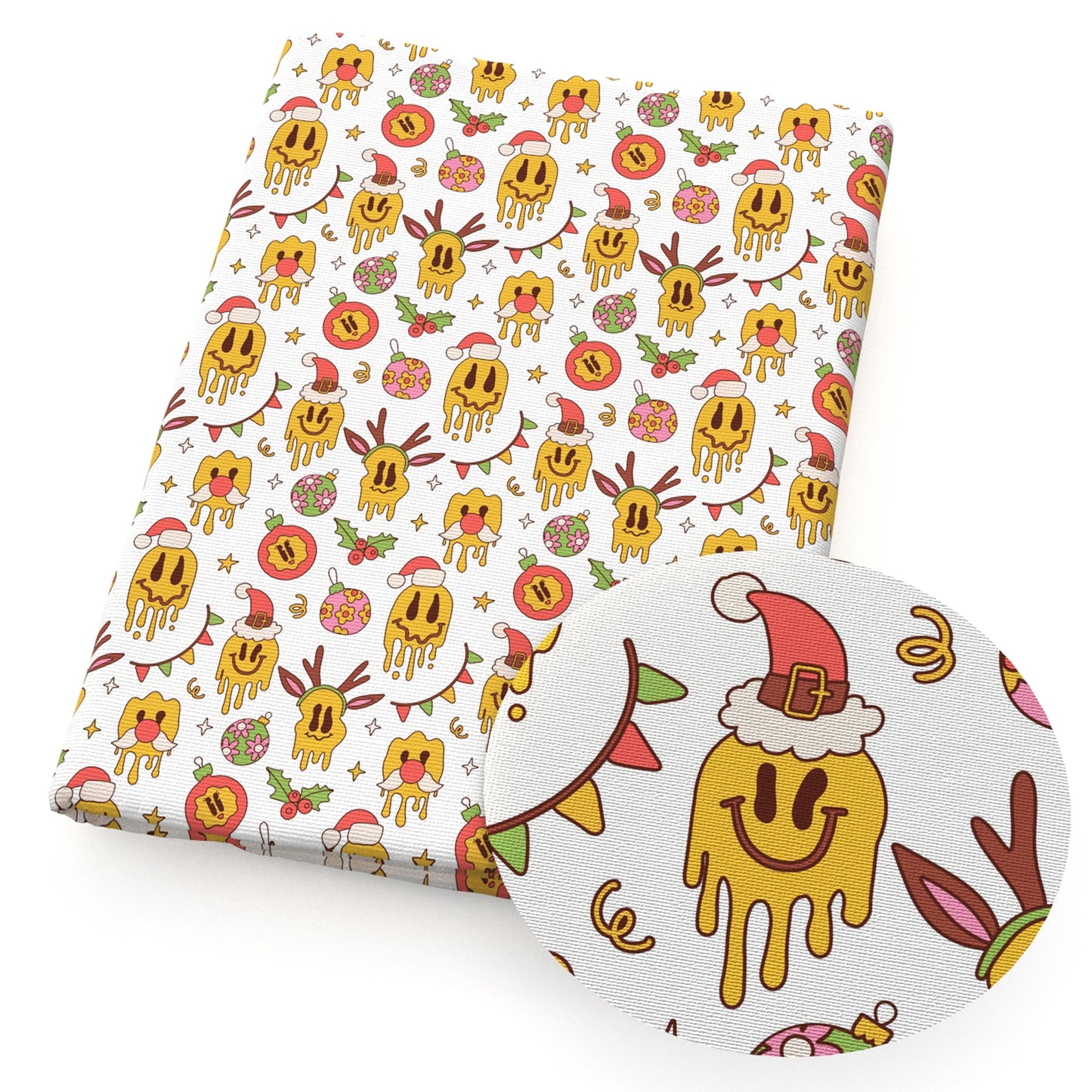 christmas day emoji smile emoticons fabric