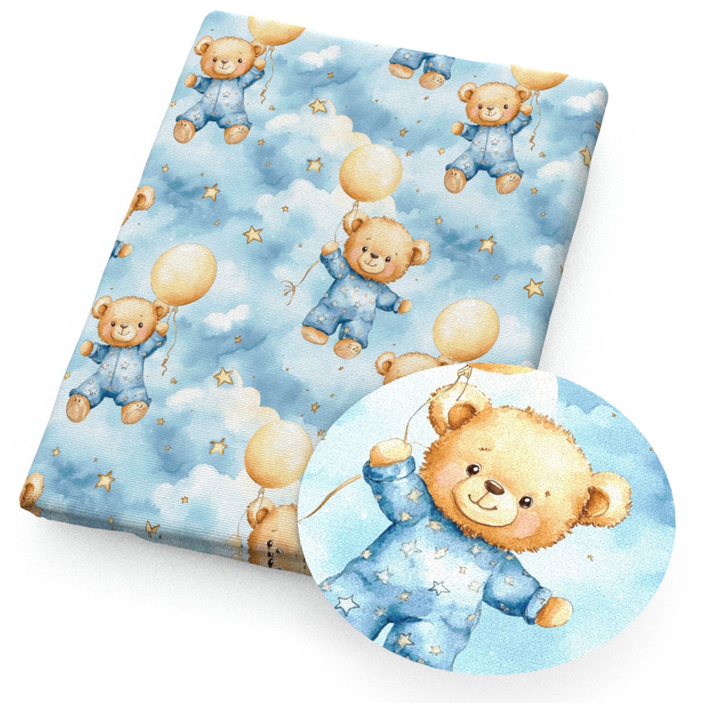 star starfish balloon cloud fabric