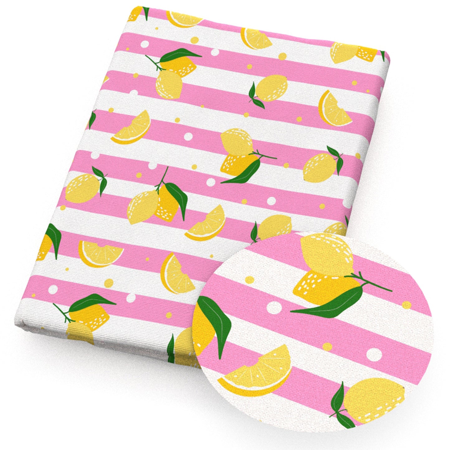dots spot lemon stripe pink series fruit fabric