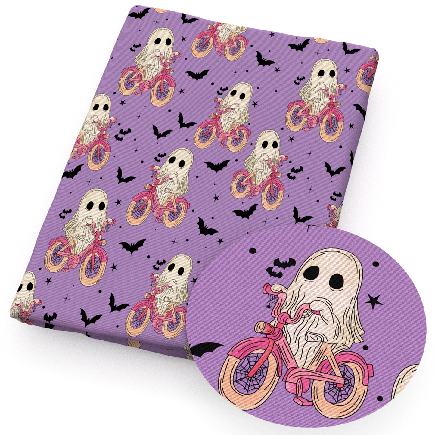 halloween bat skull ghost skeleton bones fabric