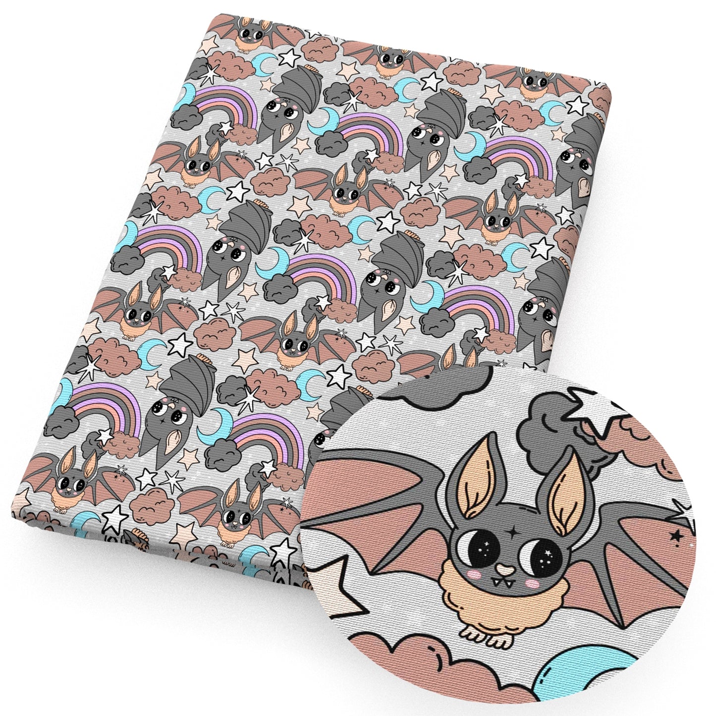halloween bat rainbow star starfish fabric