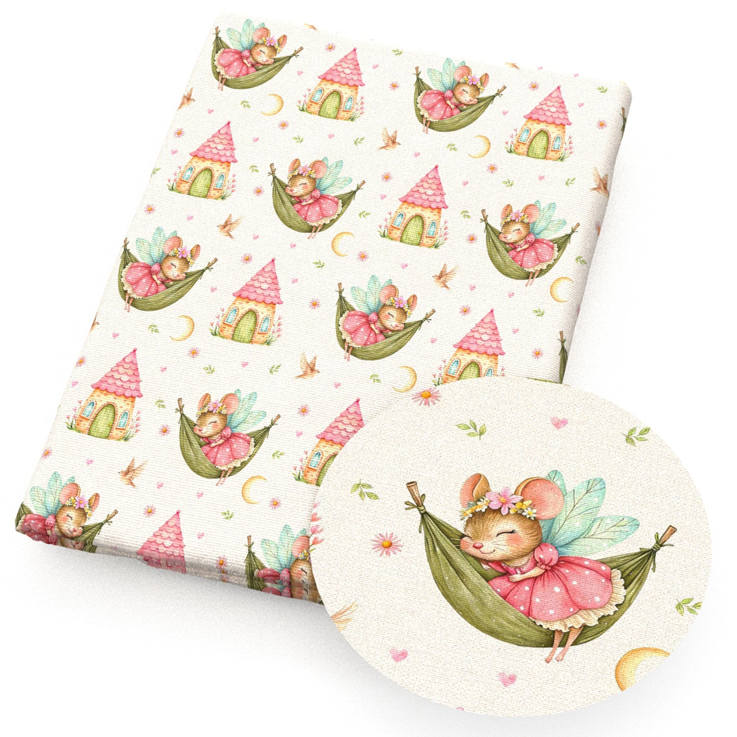 flowerfloral house mouse butterfly light mushroom fabric