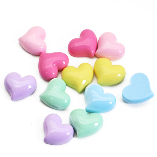 5Pcs Festive Series Acrylic Charms,Heart Love Shaped,Mixed Colors,3D Flatback Resin Cabochons for DIY Jewelry, Earrings, Bracelets, Keychains, Festive Decor, Homemade Gifts, Phone Cases, Water Bottles, Hair Accessories