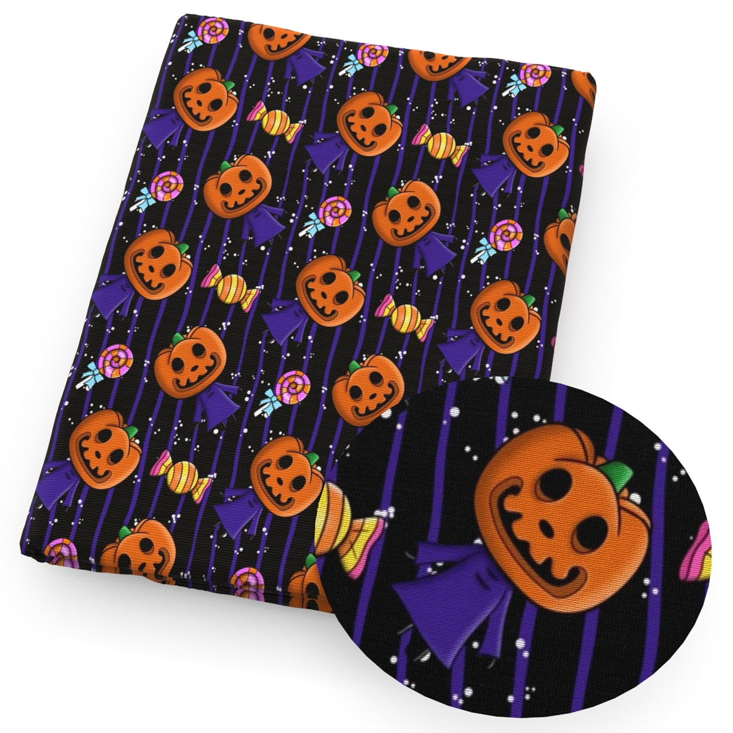halloween pumpkin stripe dots spot candysweety fabric
