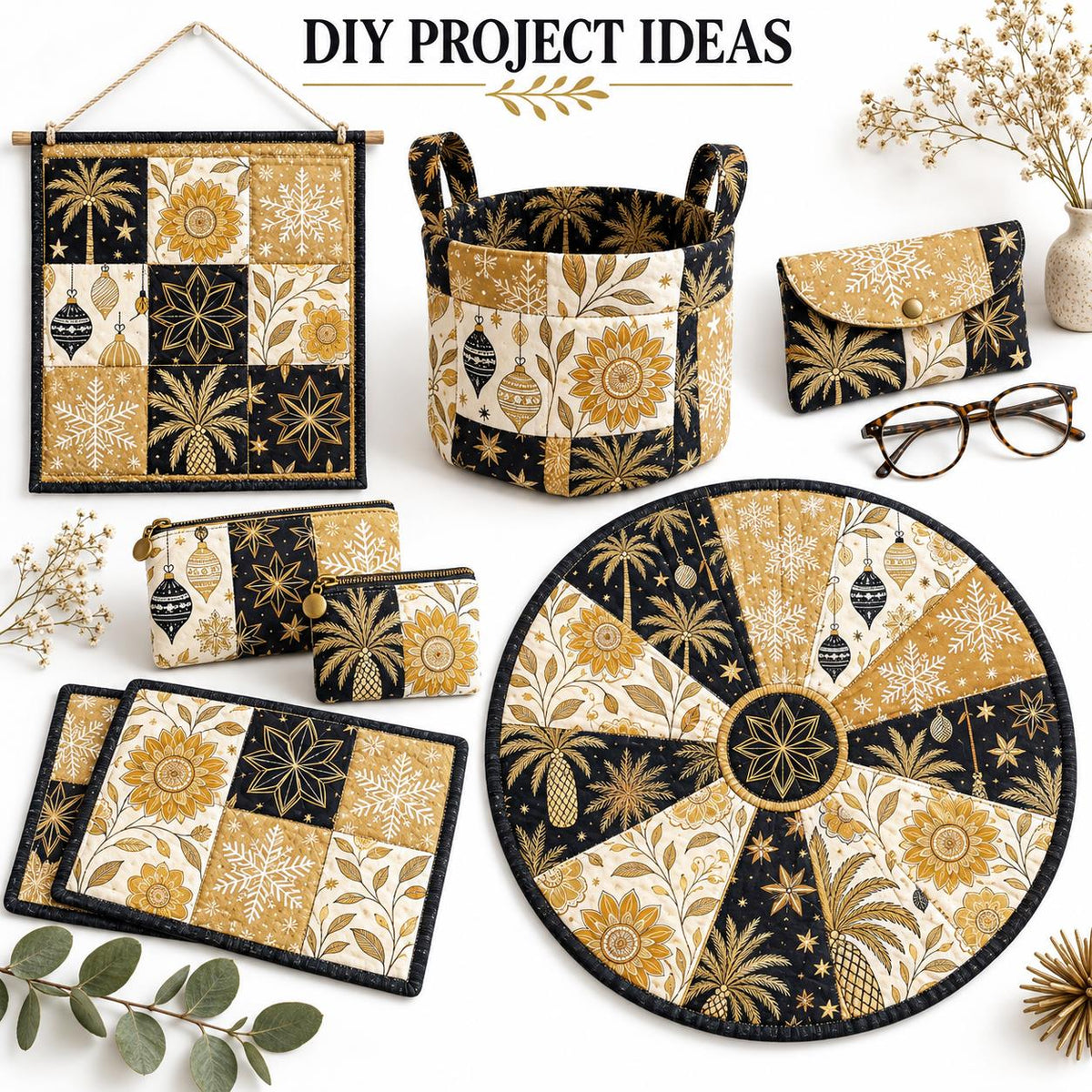 10Pc/Set Christmas Series Flower Bell Star Tree Fat Quarter Fabric, Pre-Cut Square Fabric Assort, Fabric Set, Craft Fabric, Handmade DIY Patchwork Fabric,Home Quilting Sewing Fabric, Packaging Fabric, Scrapbooking Craft Hobbyist