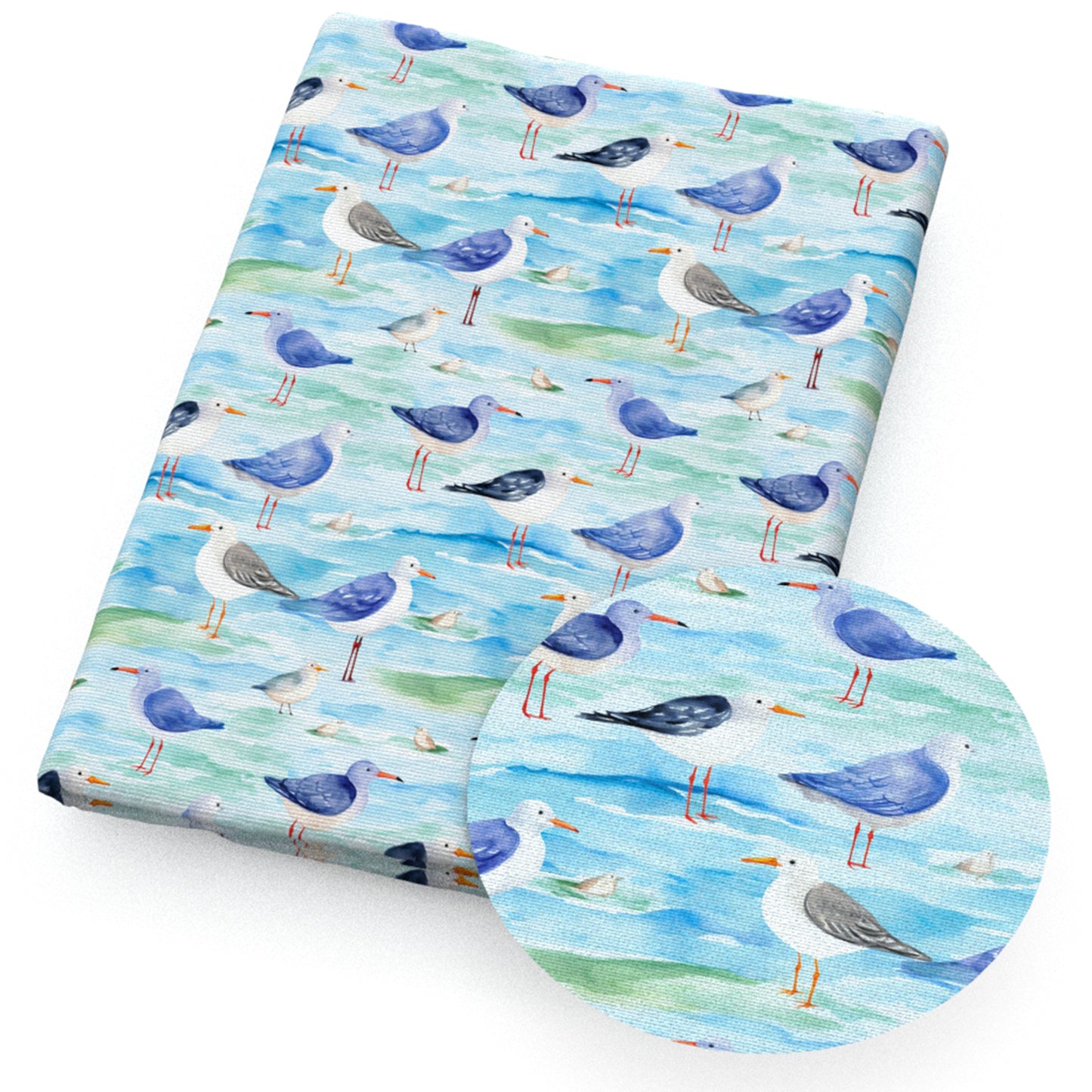 bird ocean series fabric