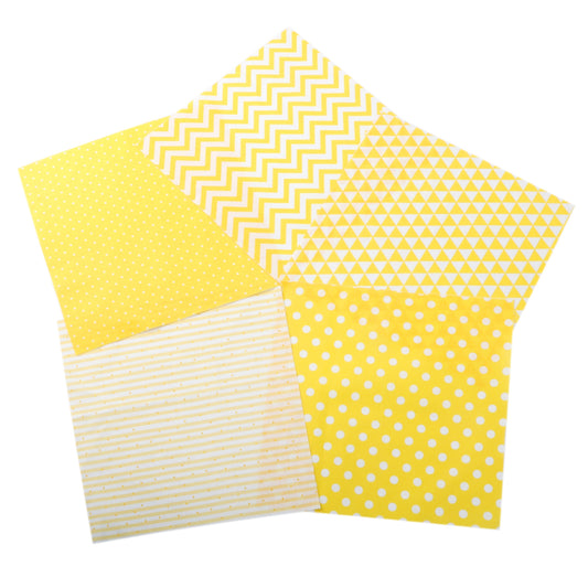 5Pc/set stripe dot 7.87x7.87inch(20x20cm) Precut Quilting Fabric Fat Quarter Fabric Bundle, Polyester Quilting Squares for Patchwork, DIY Crafts Projects, DIY Wallet Making