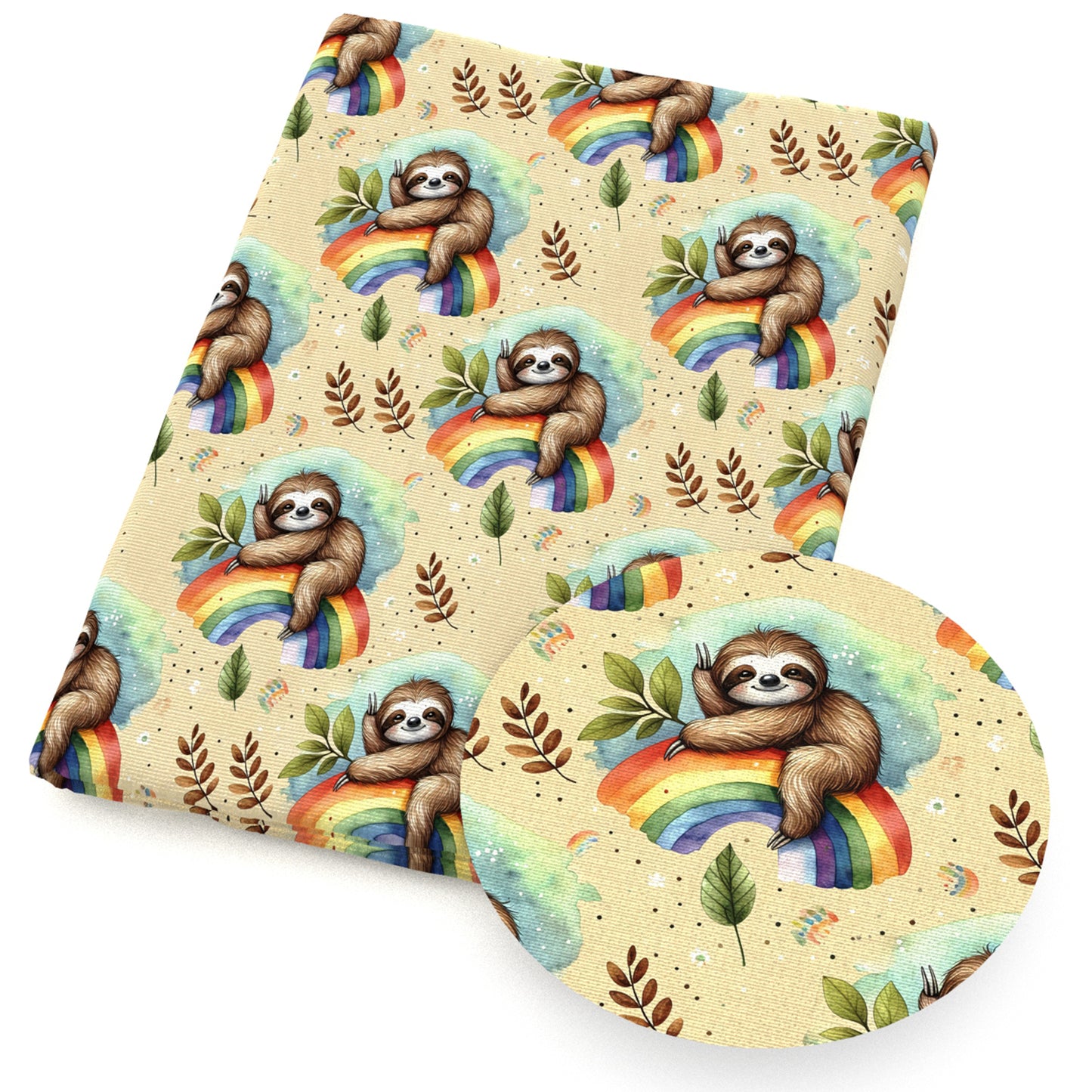 rainbow leaf leaves tree fabric