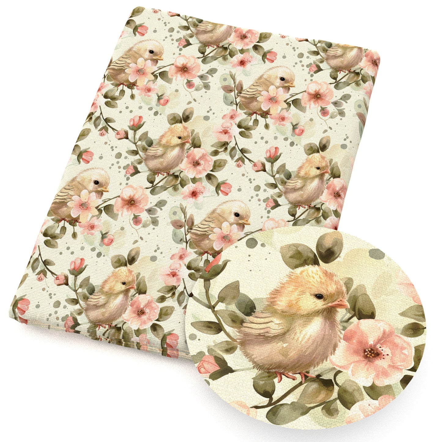 flowerfloral bird fabric