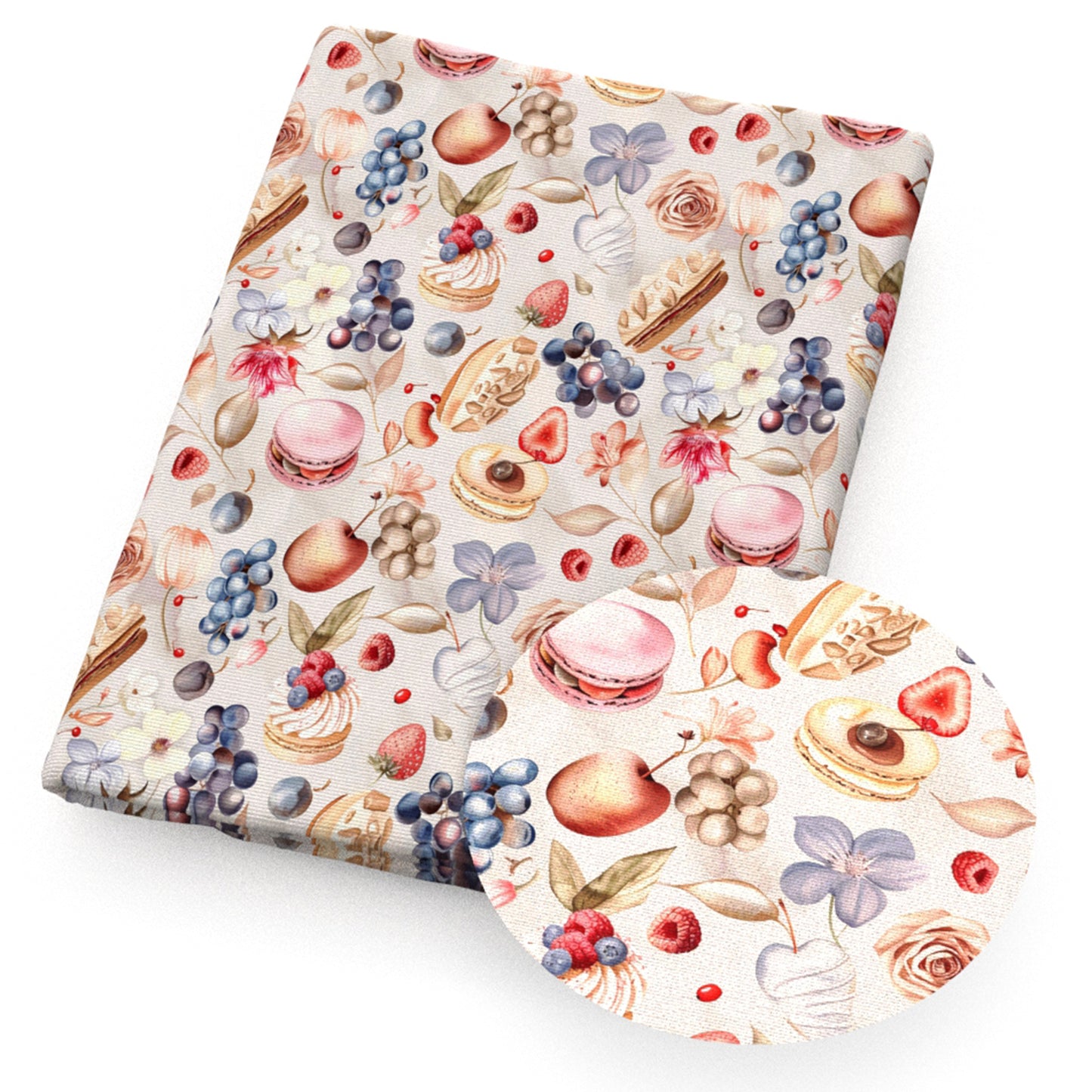 grape macaron bread flowerfloral cake cupcake ice creampopsicle strawberry fabric