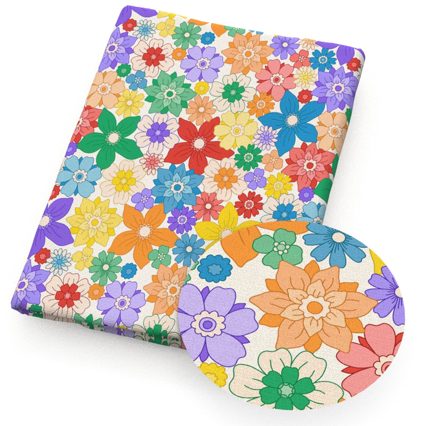 flowerfloral rainbow color fabric