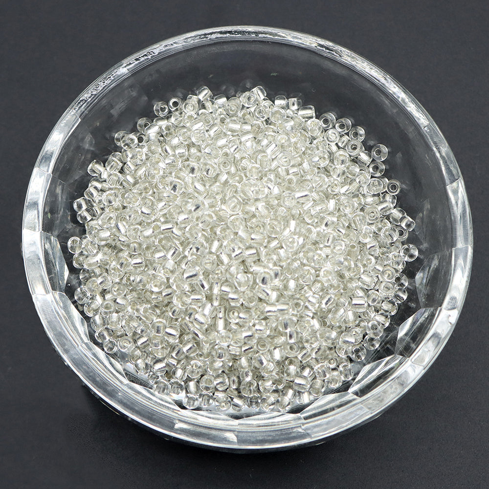 10g/pack Silvery Series 8/0 Miyuki Seed Beads Plain Solid Color Loose Spacer Acrylic Beads with Hole for Jewelry Making DIY Bracelet Necklace Chain Earrings Charm Bangle Decors Craft Accessories