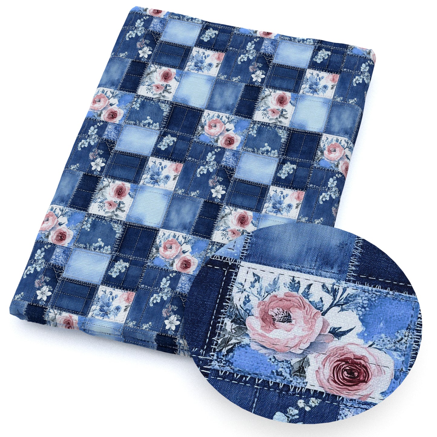 flowerfloral plaid grid denim pattern fabric