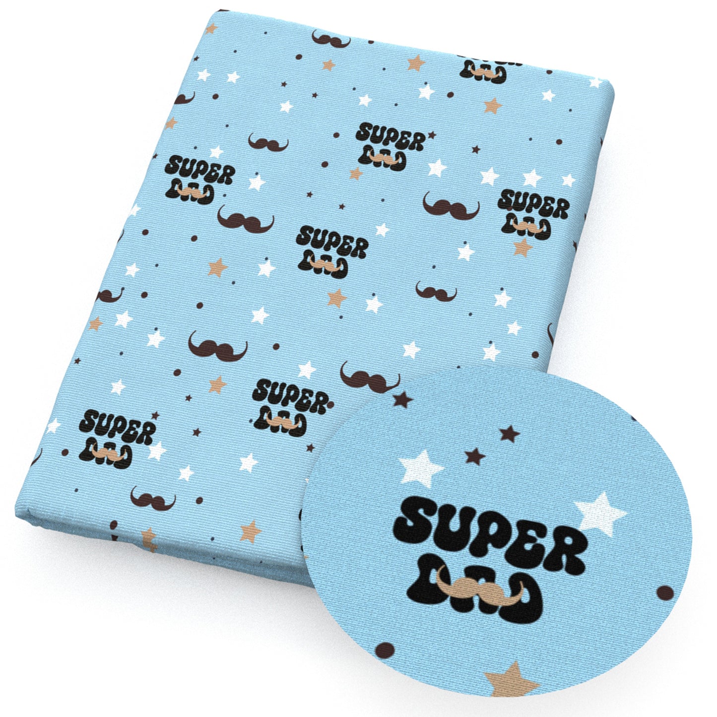 moustache star starfish letters alphabet fabric